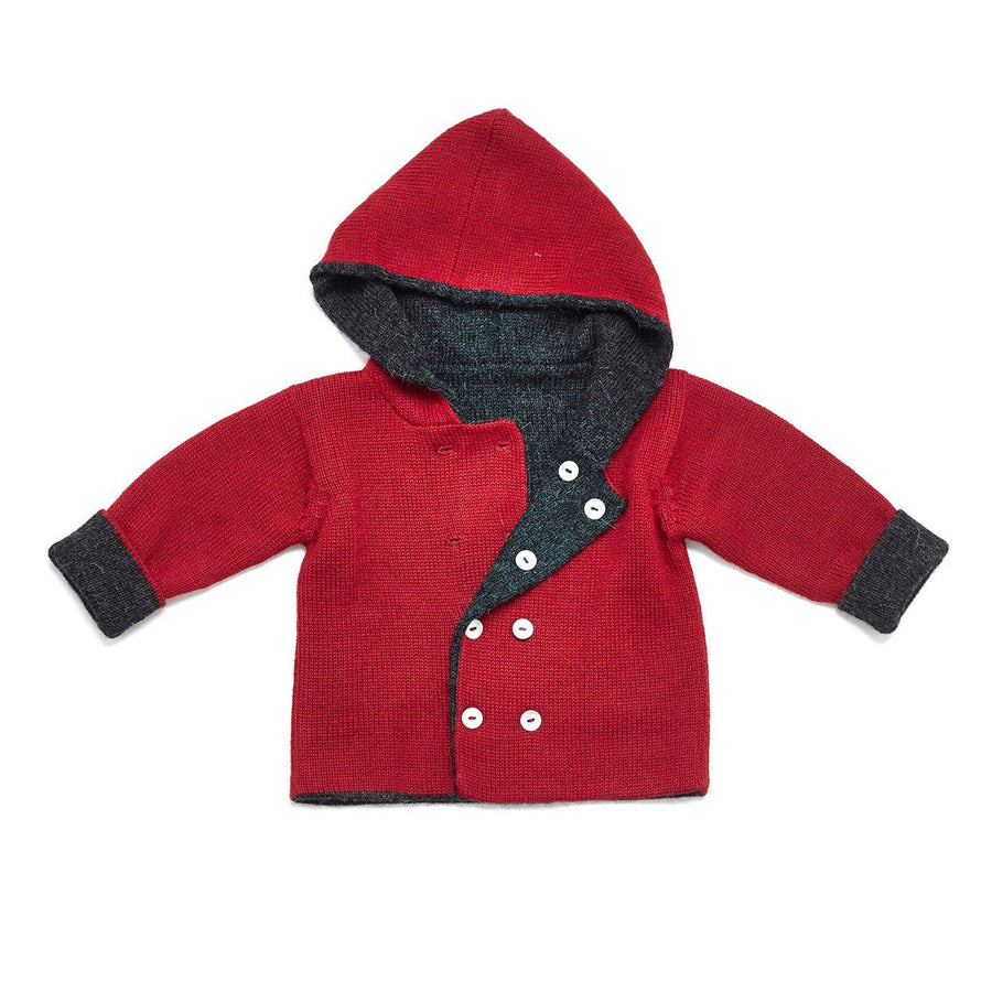 Alpaca Hooded Cardigans Jacket - Reversible Baby & Toddler
