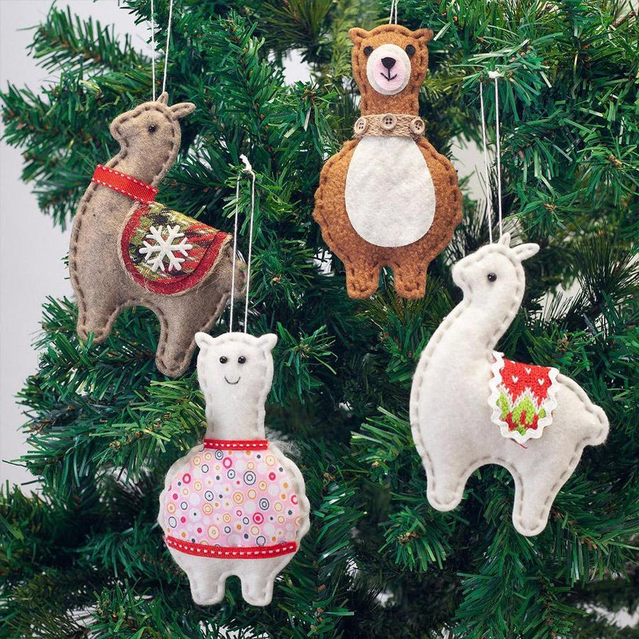 Alpaca Ornaments - Holiday Felted Alpaca