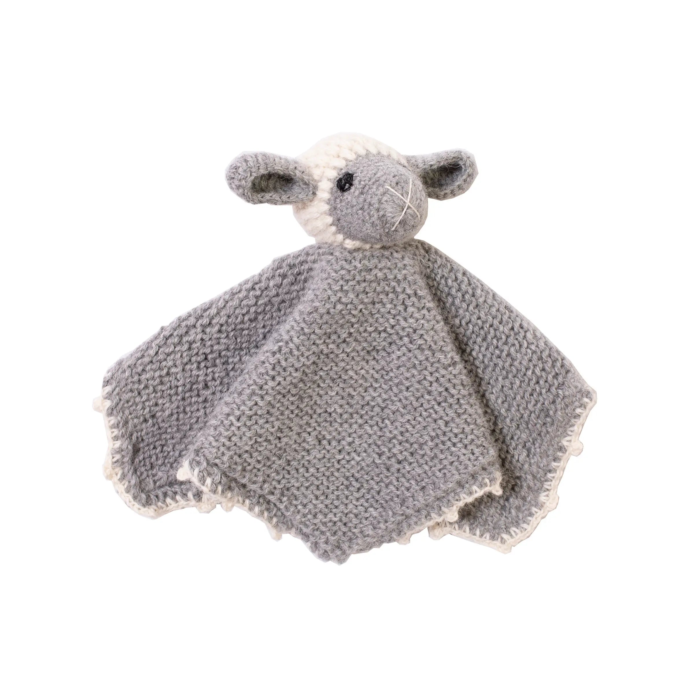 Lamb Lovey Toy Hand Knit Crochet
