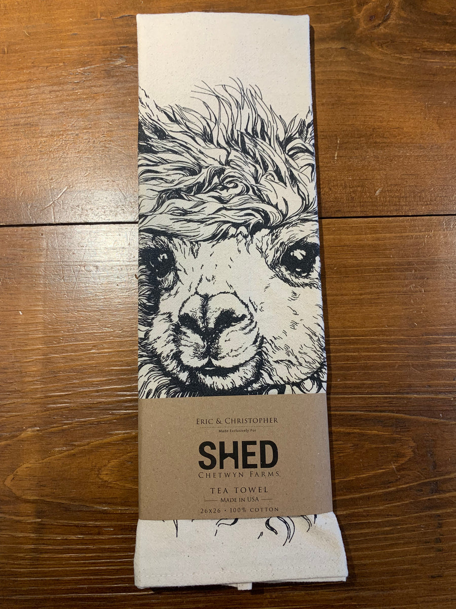 SHED Alpaca Tea Towel - Alpaca motif on 100% Cotton