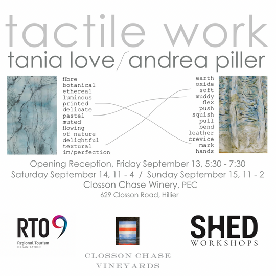 Tactile Work - Opening Night Exhibition and prelude to Fall Workshops on the Farm