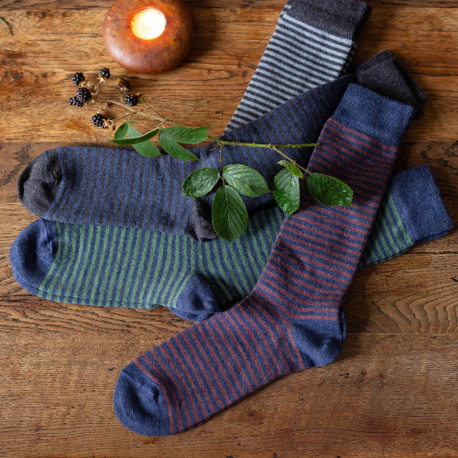 Alpaca Socks - Everyday Casual “Stripy”