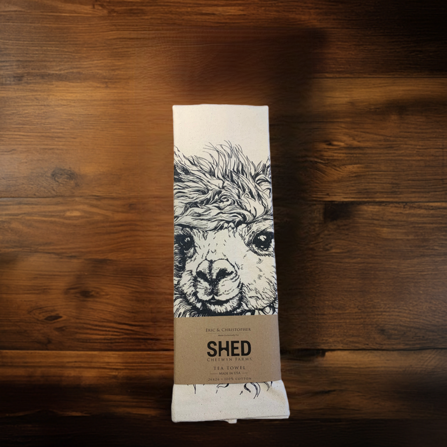 SHED Alpaca Tea Towel - Alpaca motif on 100% Cotton