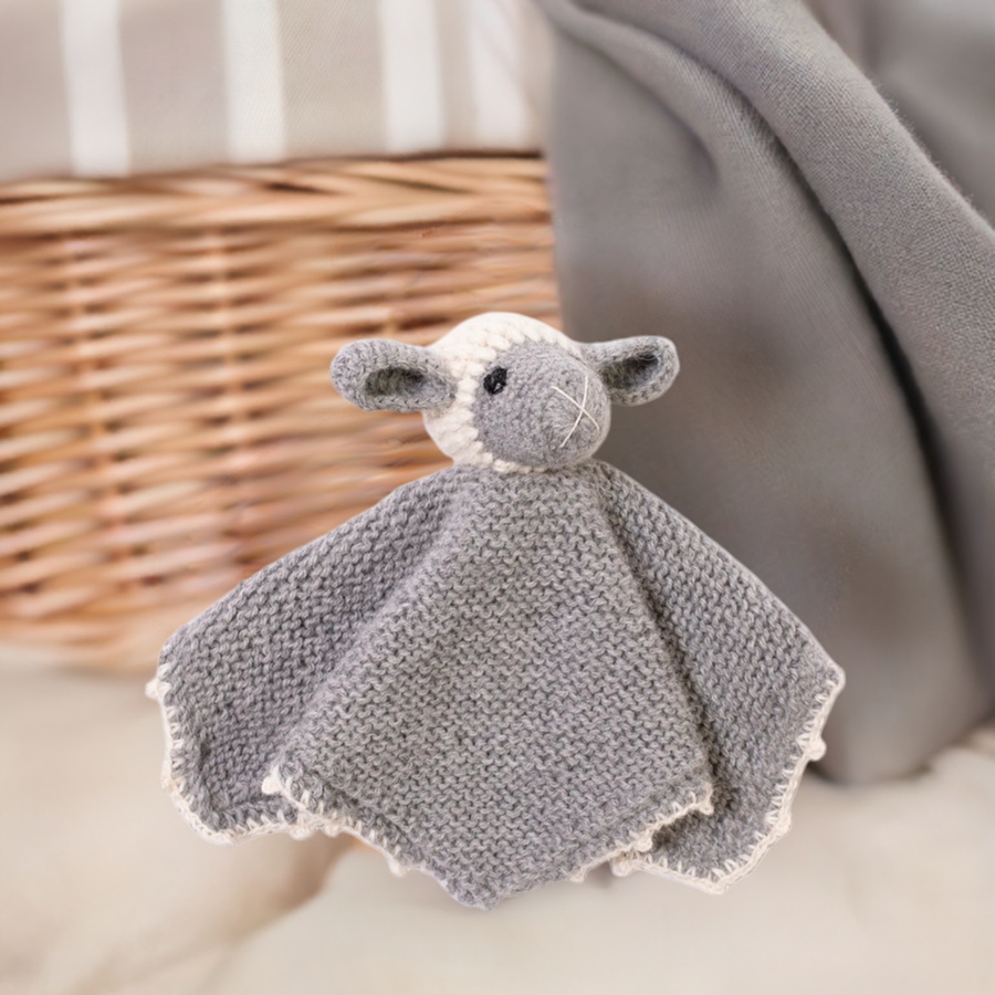 Lamb Lovey Toy - Hand Knit/Crochet