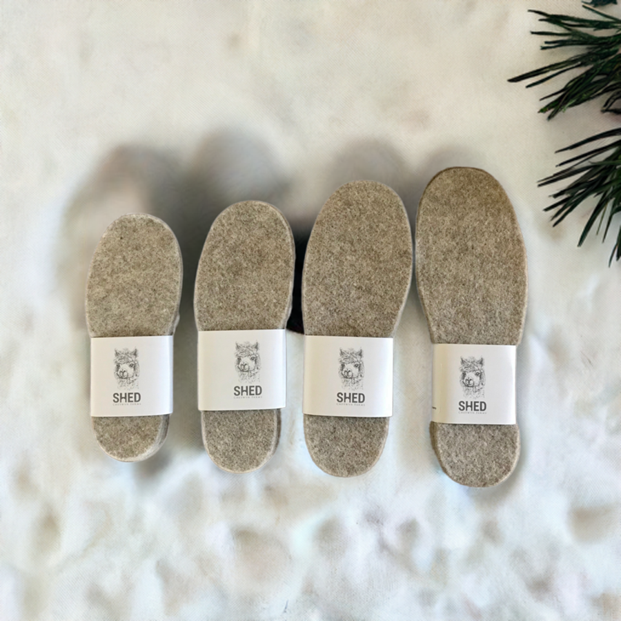 Alpaca Felted Insoles - Cold-weather comfort