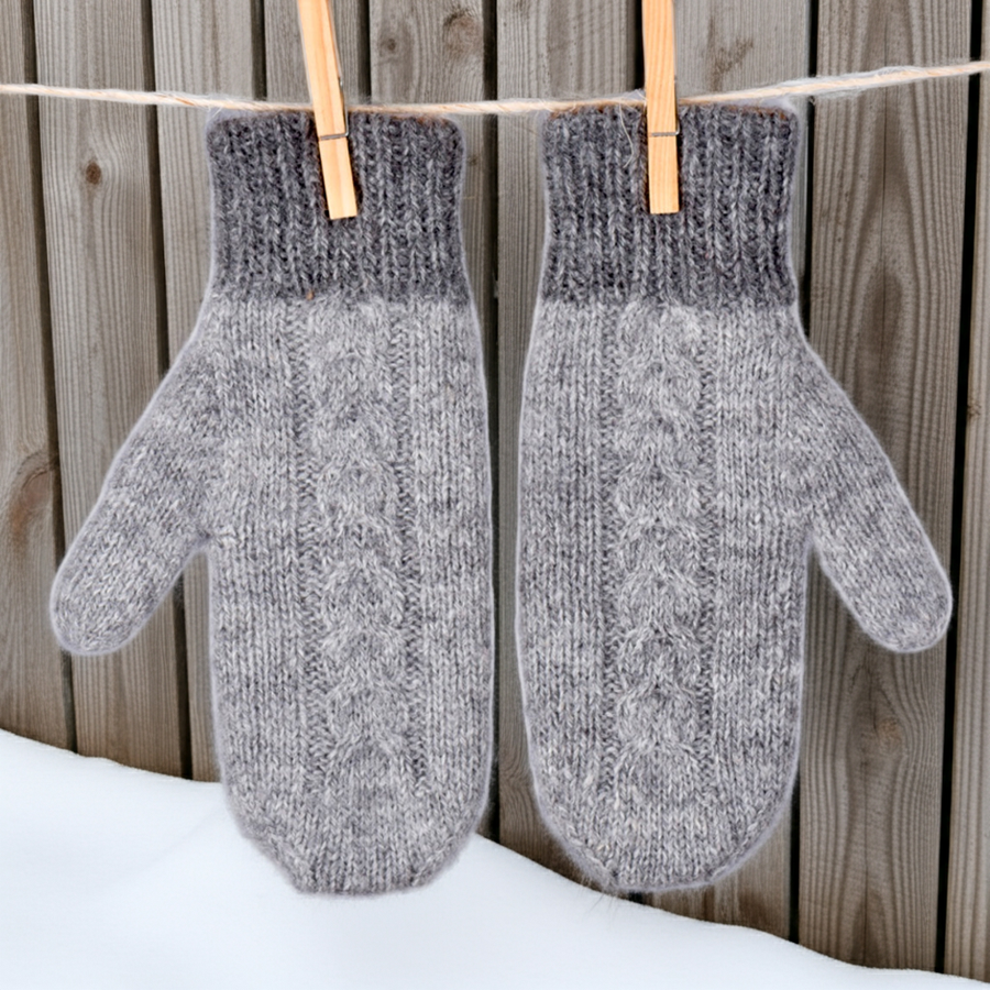 Mittens - Hand-knit, Reversible