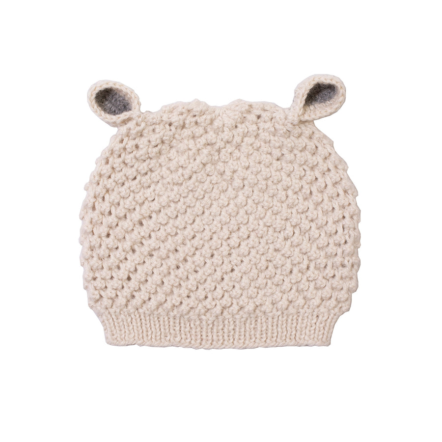 Alpaca Beanie - Hand-knit alpaca cap with ears