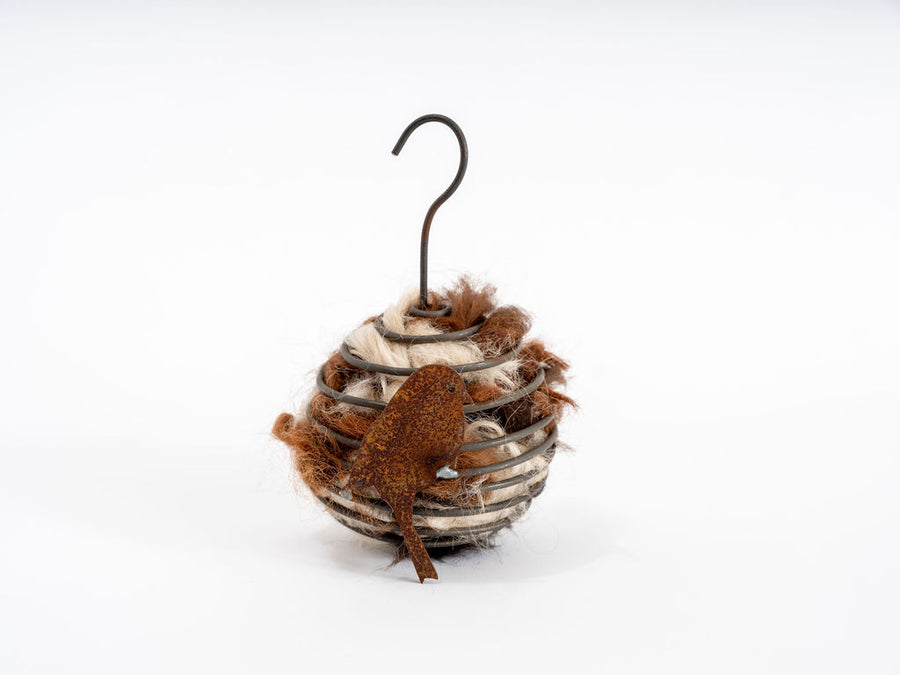 Alpaca Fleece Feeder - The “Orb” Nesting Ornament