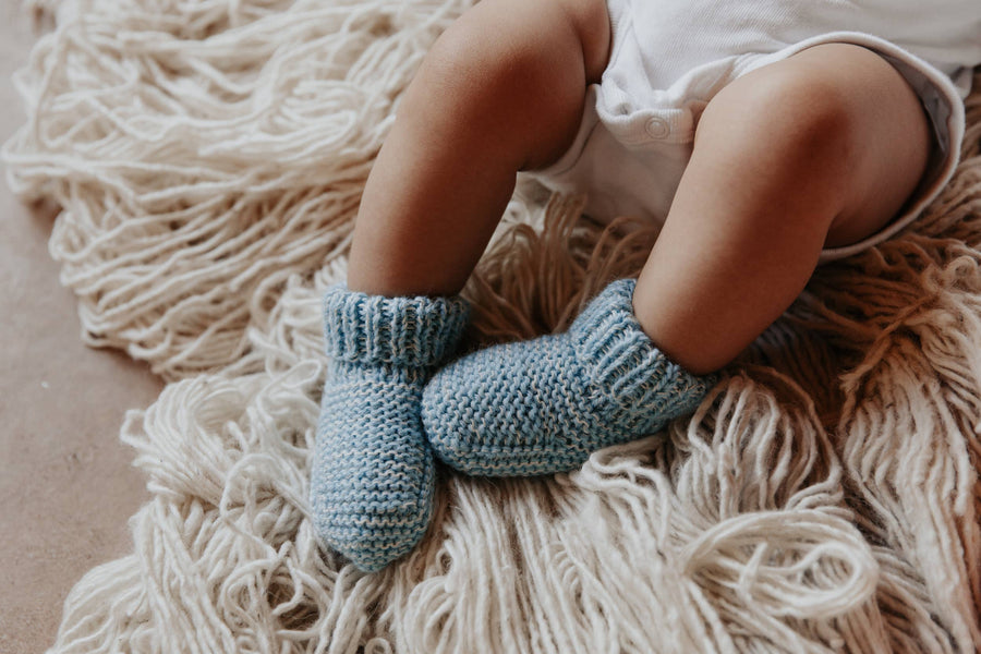Alpaca Booties - traditional new-born & baby  sock
