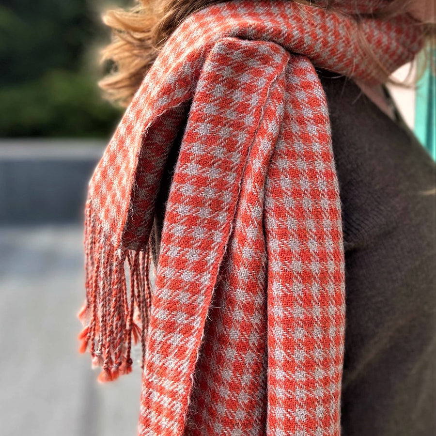 Alpaca Scarf - The “Classic” Houndstooth