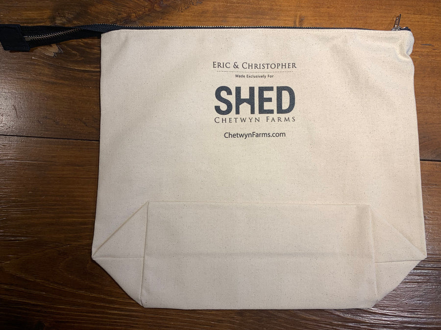 SHED Alpaca Project Bag- Alpaca motif on canvas bag