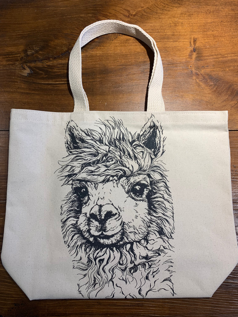 SHED Alpaca Tote Bag- Alpaca motif on canvas bag